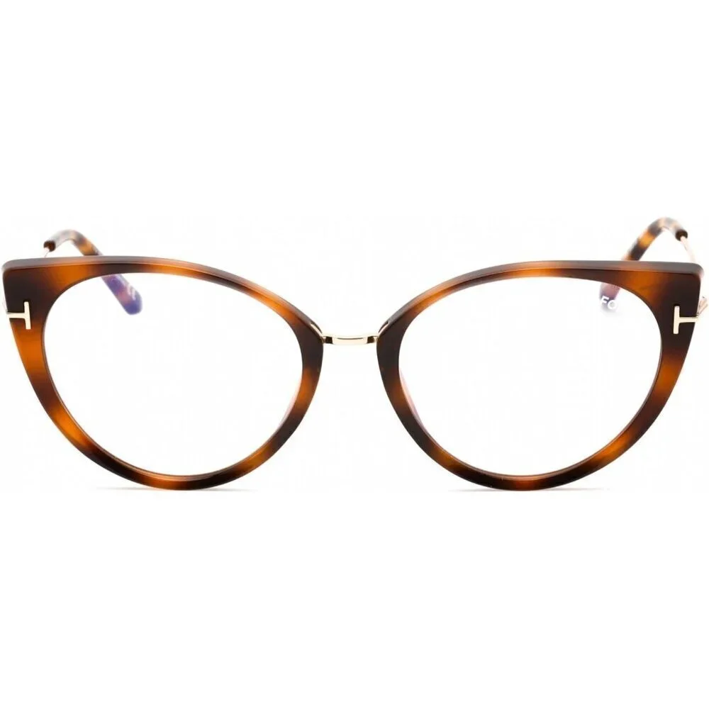 NWT Tom Ford FT5815-B Blonde Havana, Cat Eye 54mm Eyeglasses